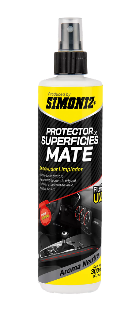 SPRAY SIMONIZ LIMPIADOR PROTECTOR MATE CON FILTRO UV3