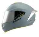 CASCO INTEGRAL FIBRA BYTE STREAM CHROMA NARDO GRIS AMARILLO MATE VISOR/SPOILER TITANIUM PLATA