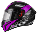 CASCO INTEGRAL FIBRA GIGA TECNO NEGRO MORADO MATE