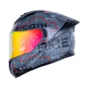 CASCO INTEGRAL LS2 806 DOBLE VISOR ROMA GRIS OSCURO NEGRO BRILLO