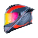 CASCO INTEGRAL LS2 806 DOBLE VISOR DEDAL GRIS ROJO BRILLO