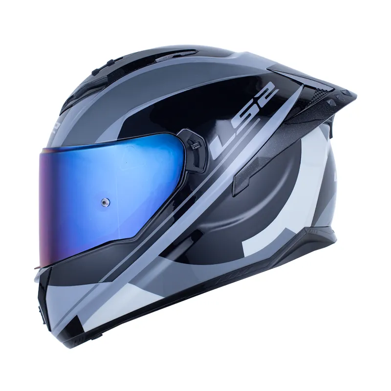 CASCO INTEGRAL LS2 806 DOBLE VISOR DEDAL GRIS GRIS OSCURO BRILLO