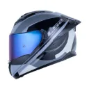 CASCO INTEGRAL LS2 806 DOBLE VISOR DEDAL GRIS GRIS OSCURO BRILLO