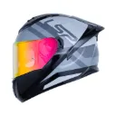 CASCO INTEGRAL LS2 806 DOBLE VISOR SEVEN GRIS OSCURO NEGRO BRILLO