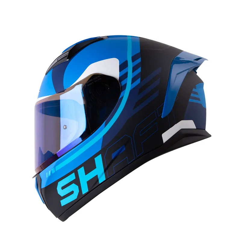 CASCO INTEGRAL SHAFT 582SP EVO ACENES AZUL OSCURO AZUL MATE (S)