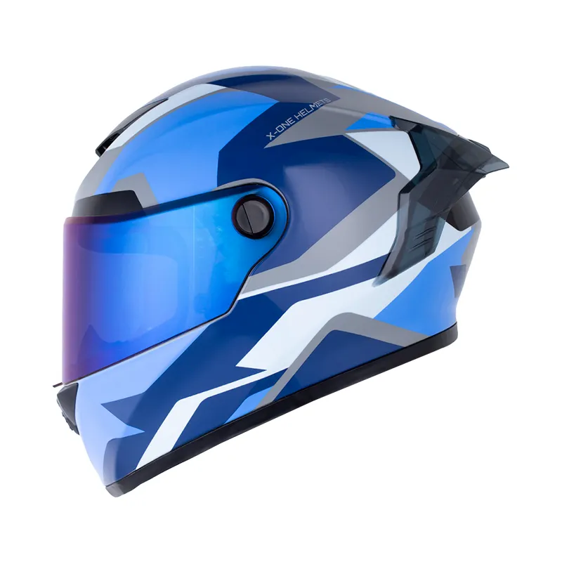 CASCO INTEGRAL X-ONE 500 RS ORACLE AZUL CLARO AZUL BRILLO