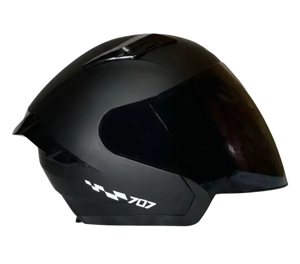 CASCO ABIERTO KRM 707 NEGRO BLANCO MATE  (S)