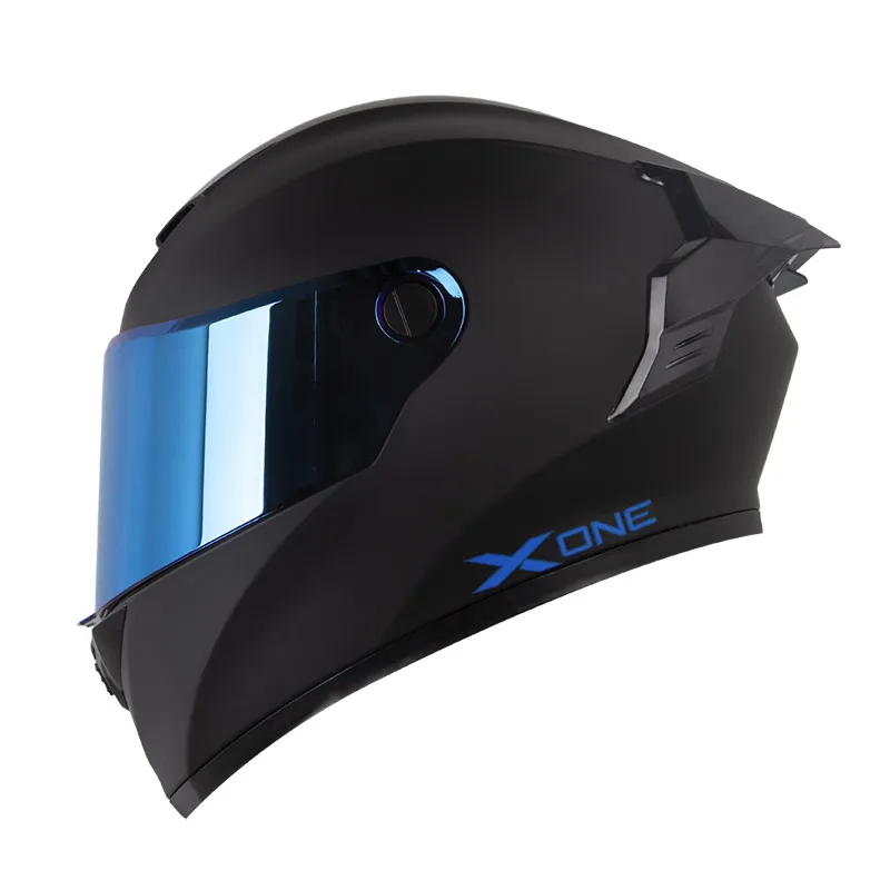 CASCO INTEGRAL X-ONE 500 RS SOLID NEGRO AZUL MATE