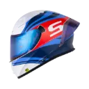 CASCO INTEGRAL SHAFT 526SP EVO CORNER AZUL OSCURO ROJO BRILLO
