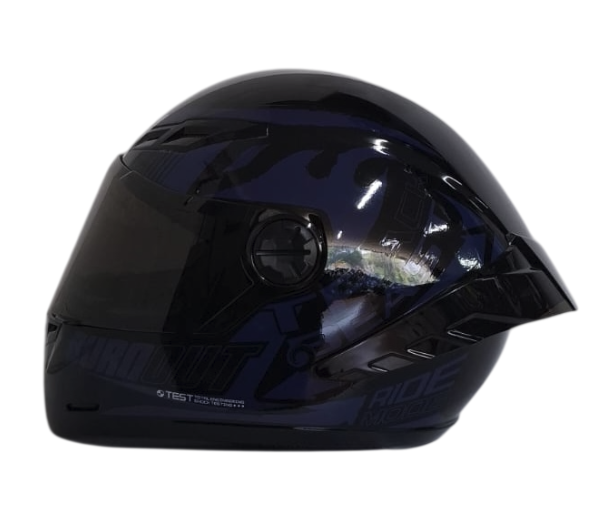 CASCO INTEGRAL ICH 501SP SPEED FREA NEGRO AZUL OSCURO BRILLO VISOR NEGRO