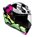 CASCO INTEGRAL AGV K1S PUNKPULSE NEGRO FULL COLOR BRILLO