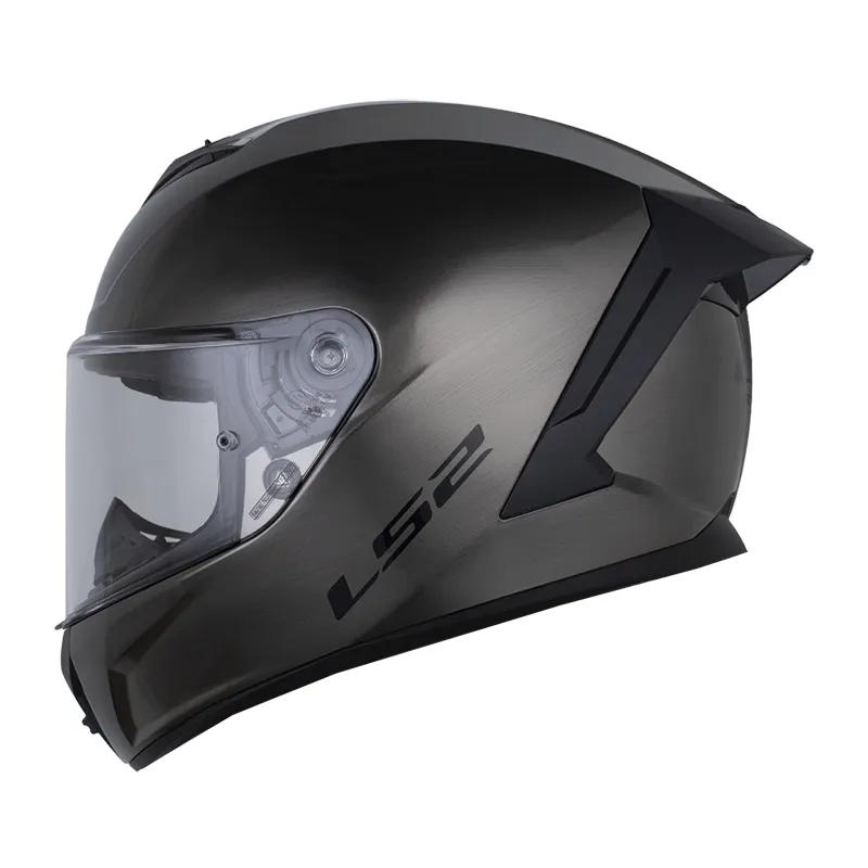 CASCO INTEGRAL LS2 820 JEANS TITANIUM BRILLO VISOR TRANSPARENTE