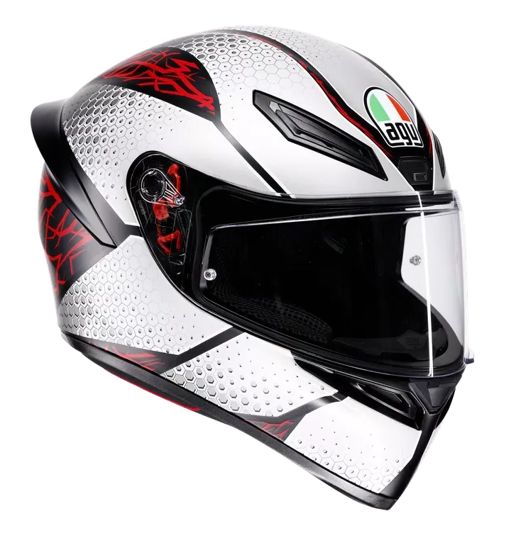 CASCO INTEGRAL AGV K1S SPEEDARMO NEGRO GRIS ROJO MATE