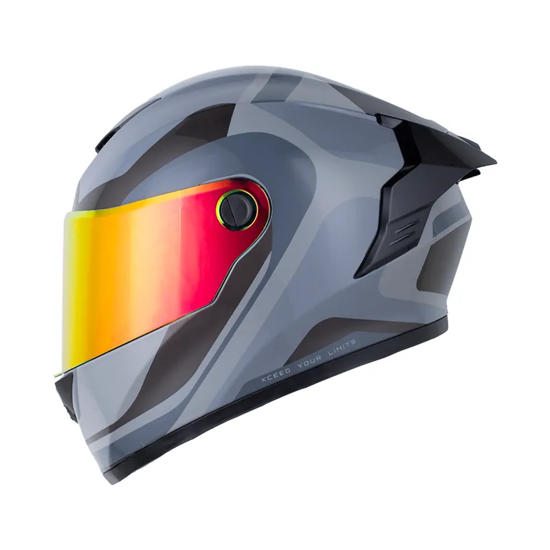CASCO INTEGRAL X-ONE 500 RS ILHA GRIS GRIS OSCURO BRILLO (S)