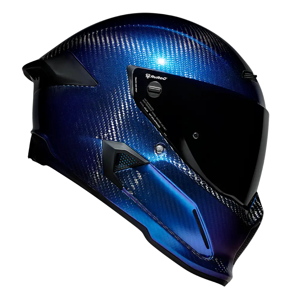 CASCO INTEGRAL ATLAS RUROC CARBON MORADO BRILLO