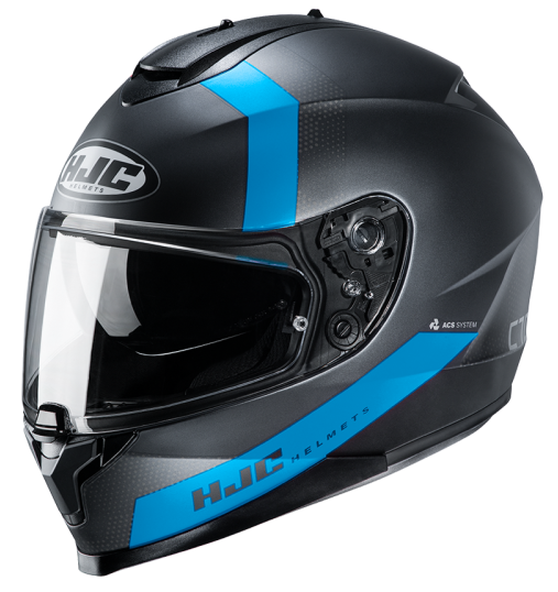 CASCO INTEGRAL HJC C70 EURA MC2SF NEGRO AZUL MATE-INCLUYE PINLOCK