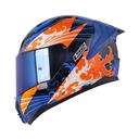 CASCO INTEGRAL LS2 810 KAME AZUL OSCURO NARANJA BRILLO