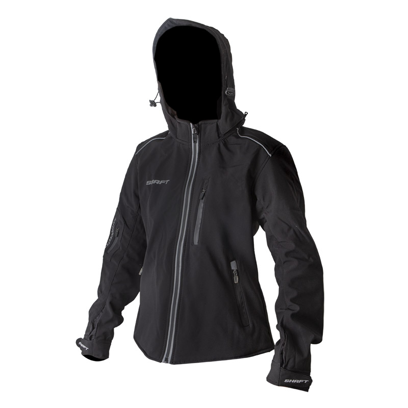 CHAQUETA CON PROTECCION SHAFT DELTA DAMA NEGRA