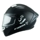 CASCO INTEGRAL FIBRA GIGA 2 STREAM CHROMA NEGRO BLANCO BRILLO