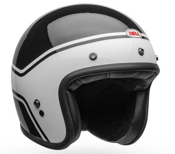 [746791] CASCO ABIERTO BELL CUSTOM 500 SOLID NEGRO BLANCO BRILLO