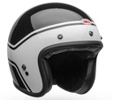 CASCO ABIERTO BELL CUSTOM 500 SOLID NEGRO BLANCO BRILLO
