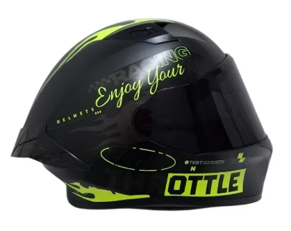 CASCO INTEGRAL ICH 503 FINYKIT NEGRO AMARILLO GRIS MATE VISOR NEGRO (S)