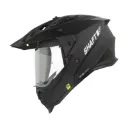 CASCO MULTIPROPOSITO SHAFT MX360 DOBLE VISOR SOLID NEGRO SILVER MATE