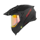 CASCO MULTIPROPOSITO SHAFT MX360 DOBLE VISOR SOLID NEGRO ROJO MATE