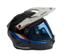 CASCO MULTIPROPOSITO SHAFT PRO MX480 CARBONO SOLID NEGRO ROJO BRILLO