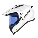 CASCO MULTIPROPOSITO SHAFT MX360 DOBLE VISOR SOLID BLANCO PERLA NEGRO