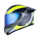 CASCO INTEGRAL LS2 806 DOBLE VISOR DEDAL GRIS OSCURO AMARILLO BRILLO