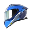 CASCO INTEGRAL SHAFT 598GTR SPEEDOU AZUL GRIS BRILLO