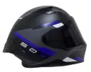 CASCO INTEGRAL ICH 503 NASUS NEGRO GRIS OSCURO AZUL MATE VISOR NEGRO