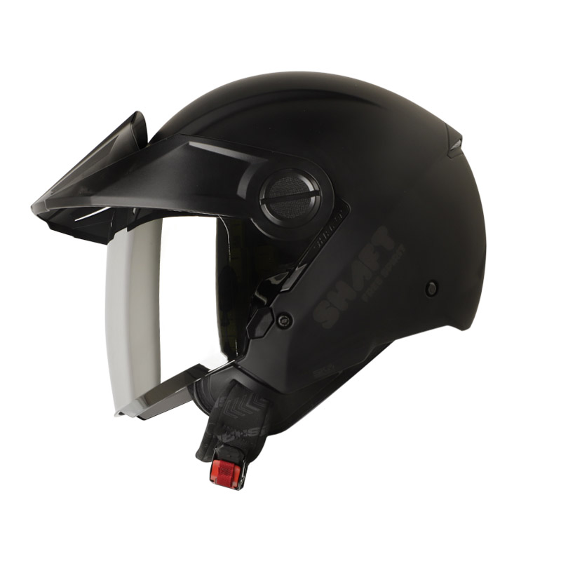 CASCO ABIERTO SHAFT 212 SOLID NEGRO NEGRO MATE VISOR SILVER