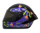 CASCO INTEGRAL ICH 501SP CALMNESS NEGRO MORADO VERDE BRILLO VISOR NEGRO