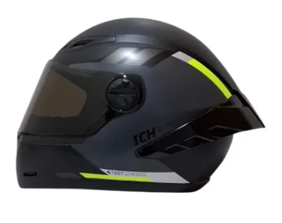 CASCO INTEGRAL ICH 501SP HCI NEGRO GRIS OSCURO AMARILLO MATE VISOR NEGRO
