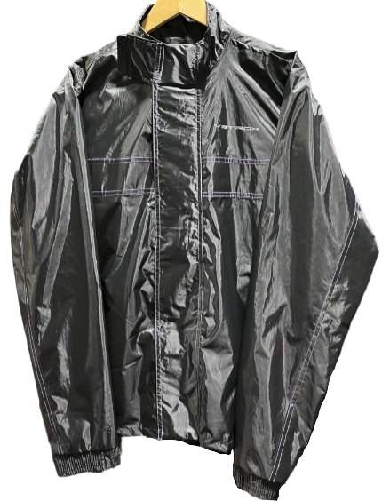 IMPERMEABLE VETROX PREMIUM NEGRO COSTURA MORADA DAMA