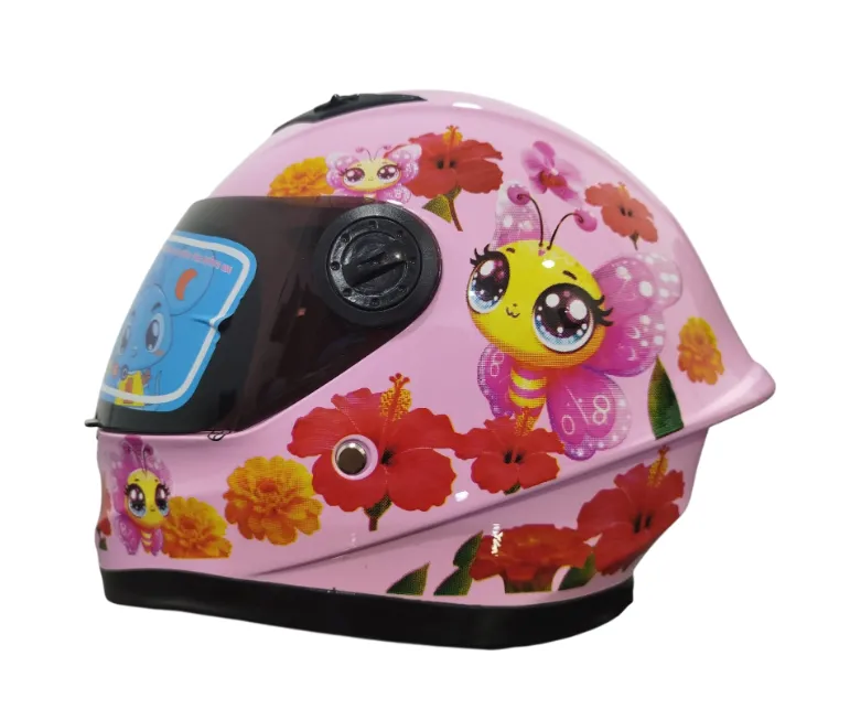 CASCO NIÑA INTEGRAL H308 AVEJA ROSADO BRILLO