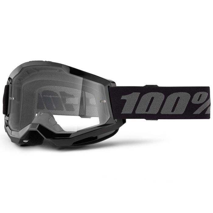 GAFAS CROSS 100% ORIGINAL STRATA 2 NEGRO LENTE TRANSPARENTE NIÑO
