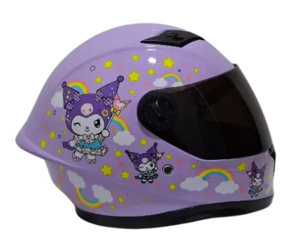 CASCO NIÑA INTEGRAL H308 KUROMI MORADO BRILLO