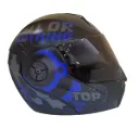 CASCO ABATIBLE ICH 3110 DOBLE VISOR SPEED UP NEGRO AZUL GRIS MATE VISOR NEGRO