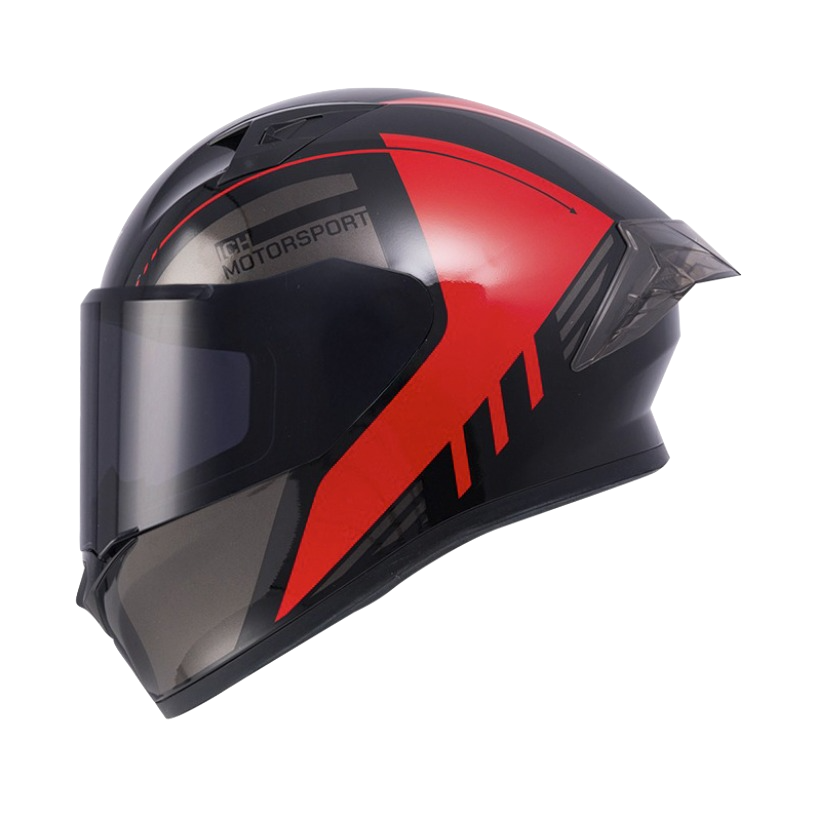 CASCO INTEGRAL ICH 503 DUKO NEGRO ROJO VISOR NEGRO