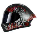 CASCO INTEGRAL ICH 503 STAY WILD NEGRO ROJO VISOR NEGRO
