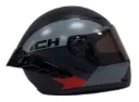 CASCO INTEGRAL ICH 501SP FUNN NEGRO ROJO MATE VISOR NEGRO