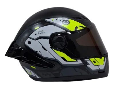 CASCO INTEGRAL ICH 501SP BAUMANE NEGRO AMARILLO MATE VISOR NEGRO
