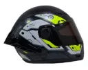 CASCO INTEGRAL ICH 501SP BAUMANE NEGRO AMARILLO MATE VISOR NEGRO