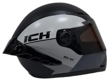 CASCO INTEGRAL ICH 501SP FUNN NEGRO GRIS OSCURO MATE VISOR NEGRO (S)
