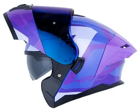 CASCO ABATIBLE HRO 3480 DOBLE VISOR PRIVILEX AZUL MORADO BRILLO