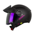 CASCO ABIERTO SHAFT 212 SOLID NEGRO FUCSIA MATE