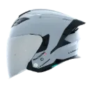 CASCO ABIERTO XTRONG GP GRIS NARDO BRILLO SPOILER NEGRO VISOR PLATEADO